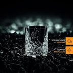 Nachtmann Sculpture 12oz Whiskey Tumbler (Set of 4) - Heavy Base Crystal Glass for Scotch, Bourbon, Cocktails, Liquor, Elegant & Durable Barware, Dishwasher Safe - Modern Glassware Set