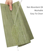 Myir JUN Placemats Set of 8, Vinyl Woven Placemats Place Mats Indoor Set of 8 Washable Table Mats Non-Slip Place mats for Dining Table (Green, Set of 8)