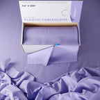 Exquisite Party Solids 54 Inch X 300 Feet Lavender Plastic Table Cover Roll in A Cut - to - Size Box with Convenient Slide Cutter. Cuts Up to 36 Rectangle 8 Feet Plastic Disposable Tablecloths