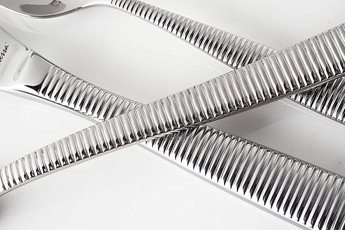 Fortessa Ringo 18/10 Stainless Steel Flatware Appetizer/Cake Fork, Set of 12