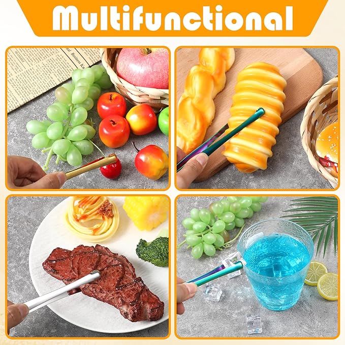 Bewudy 3pcs Egg Tools Chalaza Removal Tool, Toothed Multipurpose Kitchen Tongs, Stainless Steel Ice Clip Eggs Chalaza Remover Egg Separators for Cooking Food Cake Bakers Pastry Chefs