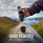 WACACO Minipresso GR, Portable Espresso Machine, Compatible Ground Coffee, Hand Coffee Make, Travel Gadgets, Manually Operated, Perfect for Camping