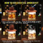 Cocktail Smoker Kit with Torch – 8 Flavors Wood Chips – Bourbon, Old Fashioned Drink Smoker Kit, Whiskey Smoker Infuser Kit, Birthday Bourbon Whiskey Gifts for Men, Dad, Husband (Without Butane)