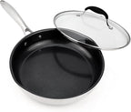 AVACRAFT Ceramic Nonstick Frying Pan with Lid, Egg Pan, Ceramic Nonstick Skillet, 100% PFOA, PTFE Toxins Free Cooking Pan, Best Ceramic Pans for Cooking (10 Inch Non-Stick Frying Pan)