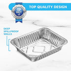 MontoPack Aluminum Foil Pans Half Size Roasting Chafing Pan | Bulk 30 Pack of 9x13 Tins for Cooking, Baking & Catering | Heavy Duty Disposable Cookware Steam Table Trays for Buffet & Food Prepping