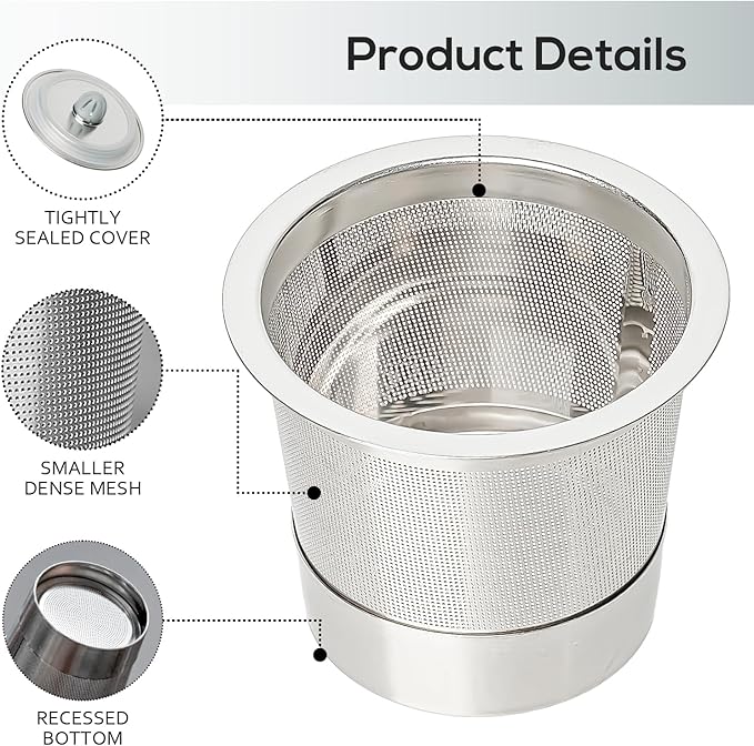 Reusable K Cups for K-eurig, Reusable Coffee Pods, Universal Stainless Steel K Cup Reusable Coffee Pods Compatible for K Series Coffee Machine 1.0 & 2.0, BPA-Free (2pack)