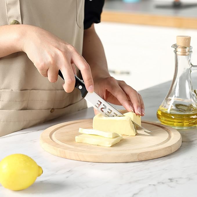 McCook® Black Knife Sets, German Stainless Steel Forged Kitchen Knives Block Set with Built-in Knife Sharpener