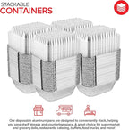 Stock Your Home 1 Lb Small Aluminum Pans with Lids (100 Pack) Foil Pans + Clear Plastic Lids, Disposable Cookware, Takeout Trays with Lids - To Go Disposable Food Containers for Restaurants & Catering