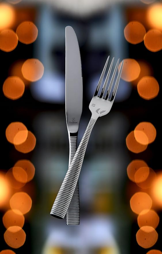 Fortessa Ringo 18/10 Stainless Steel Flatware Table Fork, Set of 12
