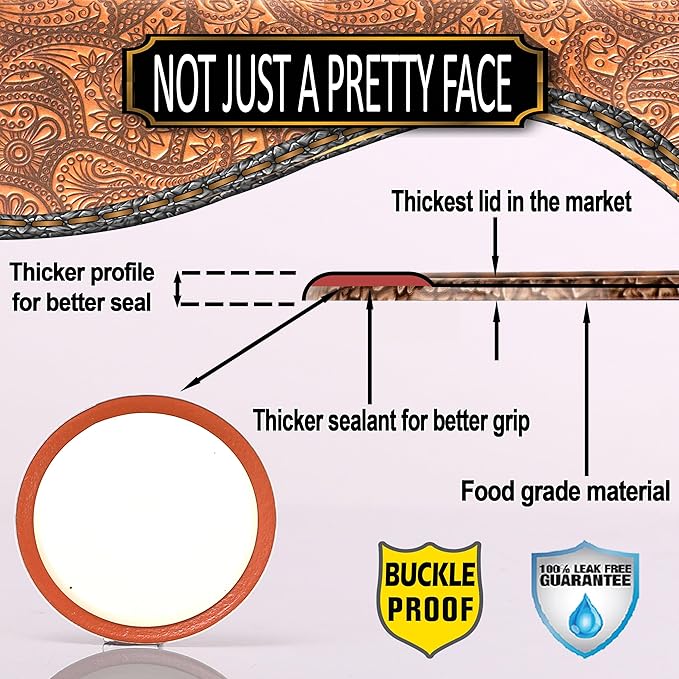 Supa Ant Thickest Canning Lids Regular Mouth (50 Pieces) Food Grade Tin-Can Lids for Canned Food-Buckle Proof & Rust Proof Lid for Canning Kit for Regular Mouth Mason Jars(Leatherback)Canning Supplies