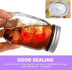 24-Pack 70 MM Regular Mouth Canning Jar Lids - Food Grade Metal Mason Jar Lids, Airtight Leak-Proof Seal Lids Regular Mouth, Fits Ball and Kerr Jars for Home Canning