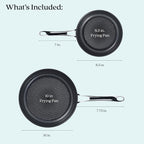 Anolon X Aluminum Nonstick Cookware Frying Pans/Skillet Set, 8.25 Inch and 10 Inch - Dark Gray