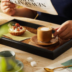 Oak Espresso Cups Set of 4, 3 oz Demitasse Cups, Modern Style, Multi Colors, Microwave & Dishwasher Safe