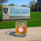 Greenline Goods – University of Chicago Maroons College Whiskey Glasses (Set of 2), 10 oz – Full-Color Logo + Campus Map