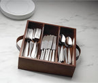Oneida Mooncrest 30Pc Flatware Set + Caddy, Metallic, 30 Count