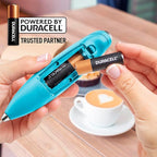 Zulay Powerful Milk Frother Handheld Foam Maker for Lattes - Whisk Drink Mixer for Coffee, Mini Foamer for Cappuccino, Frappe, Matcha, Hot Chocolate by Milk Boss (Teal)