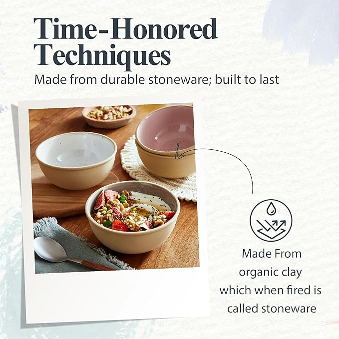 Portmeirion Minerals 6-Inch Serving Bowl, Aquamarine - Stoneware Tableware from Portugal, Reactive Glaze for a One-of-a-Kind Design, Microwave & Dishwasher Safe - Ceramic Serveware for Kitchen