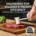 Stainless Steel Meat Tenderizer Hammer – Heavy-Duty All-Metal Design, Anti-Rust & Dishwasher Safe – Textured Surface for Steak, Chicken, Pork, and More