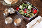 Bento Box Lunch and Condiment Containers Bundle for Kids and Adults, Set of 5, Stainless Steel