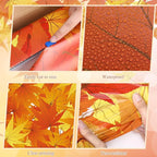 Tudomro 54 Inch x 100 Ft Fall Tablecloth Roll, Fall Party Supplies, Waterproof Plastic Autumn Leaves Tablecloth Disposable Table Cover for Thanksgiving Birthday Party Decorations
