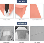 Utopia Kitchen 6FT Spandex Tablecloth [1 Pack, Coral] 200 GSM Stretch, Fitted, Washable and Wrinkle Resistant Table Cloth Rectangle Cover for Trade Shows, Wedding, Parties [72Lx30Wx30H Inch]