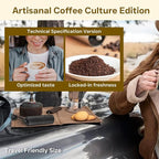 Mini Manual Coffee Grinder, 40 Adjustable Settings, Portable Hand Mill with 30g Capacity, Conical Burr for Espresso, Pour Over, Travel, Camping, Office (Black)