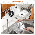 Homtone 16 Cup Food Processor Large, 9 Functions 7 Blades 3 Speeds for Shredding, Slicing, Making French Fries, Chopping Meat, Kneading Dough & Emulsifying, 600W, Red