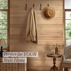 Larger Railroad Spike Cast Iron Hooks (5 Pack) Handmade Blacksmith, Wall Mounted, Farmhouse Decor Cast Iron Wall Hooks, Vintage Hooks for Hanging (Black)