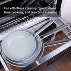 MsMk Ceramic Nonstick 8-inch, 9.5-inch and 11-inch Frying Pan Set, No PFAS & PTFE & PFOA, Stainless Steel Handle, Dishwasher & Oven Safe