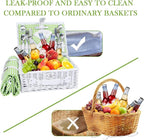Neti Neti Wicker Picnic Basket for 4 with Insulated Cooler & Waterproof Blanket - Handwoven Luxury Outdoor Set with Ceramic Plates, Perfect for Beach, Camping & Romantic Getaways