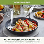 GreenPan Valencia Pro Hard Anodized Healthy Ceramic Nonstick 10" and 12" Frying Pan Skillet Set, PFAS-Free, Induction, Dishwasher Safe, Oven Safe, Gray