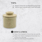 Verona Marble Butter Keeper - 4" French Butter Crock with Lid - Freezer Safe Stone Butter Dish - 90ml/3oz Capacity - Handwash Kitchen Storage