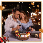 Lallisa Electric Fondue Pot Set, Chocolate Fondue Kit, Electric Fondue Maker, Detachable Serving Trays with 4 Roasting Forks, Gift Set for Date Night House Warming Melting Parties(Brown)