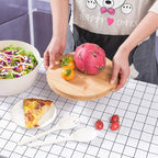 Bamboo Fiber Salad Bowl with Servers Set Large 9.8inches Nature Bamboo Mixing Bowl with Servers with Lid Spoon and Fork for Fruits,Salads and Vegetables