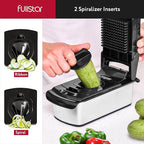 Fullstar The Original Pro Chopper - Vegetable Chopper and Spiralizer, Food Chopper with Container, Fruit Slicer, Kitchen Gadgets & Accessories, Home Essentials (9 in 1, Stainless Steel)