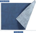 SUEH DESIGN Leather Placemats Set of 6 Reversible Table Mats Heat Resistant Waterproof No-Slip Place Mats for Dining Table Kitchen Parties