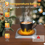 Electric Mug Warmer for Desk, KitchenBoss Coffee & Beverages Cup Warmers with 4 Hours Auto Shut-Off, Smart Candle Warmer - Ideal Gifts for Coffee Lover