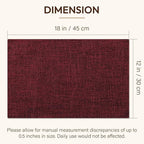 Blue Forest Placemats Set of 8, Dual-Layered Thickened Faux Linen Cloth Place Mats Heat Resistant Machine Washable Wrinkle Free Table Mats Indoor/Outdoor (Red)