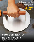 Smash Burger Press, 3.8-Lb Burger Smasher, 9-Inch Bacon Press for Batch Cooking, Stainless Steel, Easy to Clean and Seasoning Free, Heatable for Searing Panini, Steak, Chicken, Fish, Round