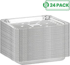 Party Bargains Aluminum Broiler Pans - 24 Pack, Heavy-Duty Disposable Grill Pans for Cooking, Roasting, BBQ, and Picnic (Max 240°C)