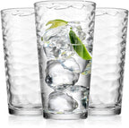 Glaver's Drinking Glasses Set of 10 Highball Glass Cups, 17 Oz Cooler Glassware. Home and Bar Everyday Basic Drinkware Elegant Kitchen Glasses for Water, Juice, Cocktails, Iced Tea.