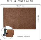 Romanstile Cloth Placemats Set of 4-12 x 18 Inch, Heat Resistant Double Layered Thickened Burlap Place Mats, Washable Linen Farmhouse Table Mats for Kitchen/Dining/Party/Outdoor, Dark Brown