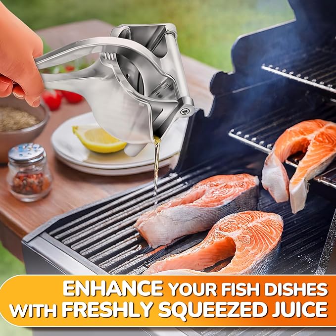 Aluminum Alloy Fresh Fruit Juice Extractor - Juice Squeezer Handheld, Ergonomic Grip, Easy to Use, 9.8" Length Hand Juicer Squeezer with 0.6L Capacity, Efficient Extraction of Citrus, and Other Fruits