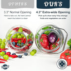 [NEW] 1.5 Gallon Huge Glass Jar with Airtight Lid, Wide Mouth Large Mason Jars for Fermenting, Pickling, Canning, Water Glassing Eggs, Kombucha, and Food Storage – with Handle & Scale Marks(2 Packs)