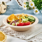 ECOLipak 150 Pack Compostable Disposable Paper Bowls, 12 OZ Bagasse Heavy duty Biodegradable Eco Friendly Sugarcane Soup Bowls for Salad Dessert(Nature)