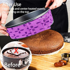 4-Piece Bake Even Strips, Super Absorbent Thick Cake Pan Dampen Strips, Keeps Cakes More Level and Prevents Crowning With Cleaner Edges