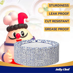 JOLLY CHEF 8.37 inch Disposable Paper Plates 140 Count Soak Proof, Cut Proof, Heavy Duty Printed Disposable Plate for Everyday Use