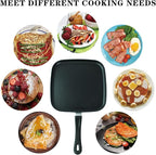 10 Inch Square Griddle Pan, Nonstick Grill Pan for Cooking Eggs, Omelettes, and More, Griddle Cookware, PFOA Free
