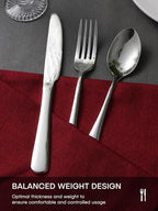 Silverware Set, 40 Piece Food-Grade Stainless Steel Flatware Set for 8, Rust-proof Mirror Polished Cutlery Utensil Set Include Knives Forks Spoons for Kitchen Restaurant,Dishwasher Safe