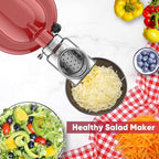 Stainless Steel Slicer Shredder Attachment for KitchenAid Stand Mixer, Salad Machine with Vegetable Slicer, Salad Maker, Grinding Powder, Cheese Grater by Cofun